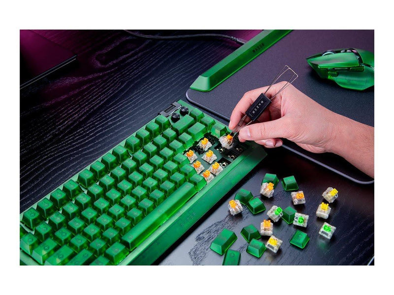 Razer BlackWidow V4 75% Hotswap - Tactile Mechanical - Phantom Green Edition - Gaming Tastatur (TKL) - 75% - Englisch (US) - Grün