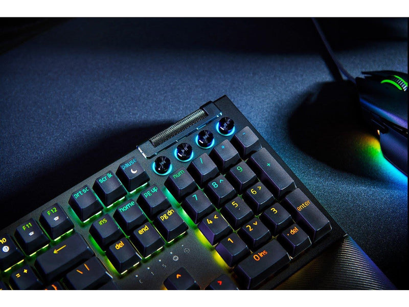 Razer BlackWidow V4 - Green Mechanical (Clicky) - Gaming Tastatur - Full-Size - Französisch - Schwarz
