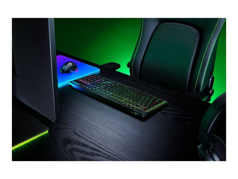 Razer BlackWidow V4 Low-Profile HyperSpeed - Yellow Mechanical (Smooth and Linear) - Gaming Tastatur - Full-Size - Englisch (US) - Schwarz