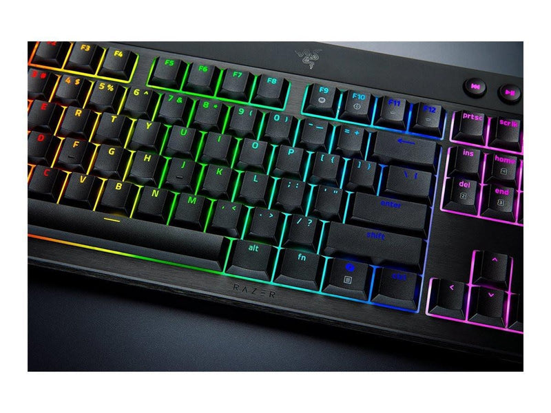 Razer BlackWidow V4 Low-Profile HyperSpeed - Yellow Mechanical (Smooth and Linear) - Gaming Tastatur - Full-Size - Englisch (US) - Schwarz
