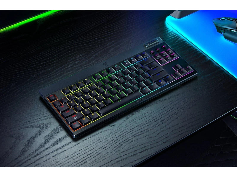 Razer BlackWidow V4 Low-Profile TKL HyperSpeed - Green Mechanical - Gaming Tastatur (TKL) - 80% - Englisch (US) - Schwarz