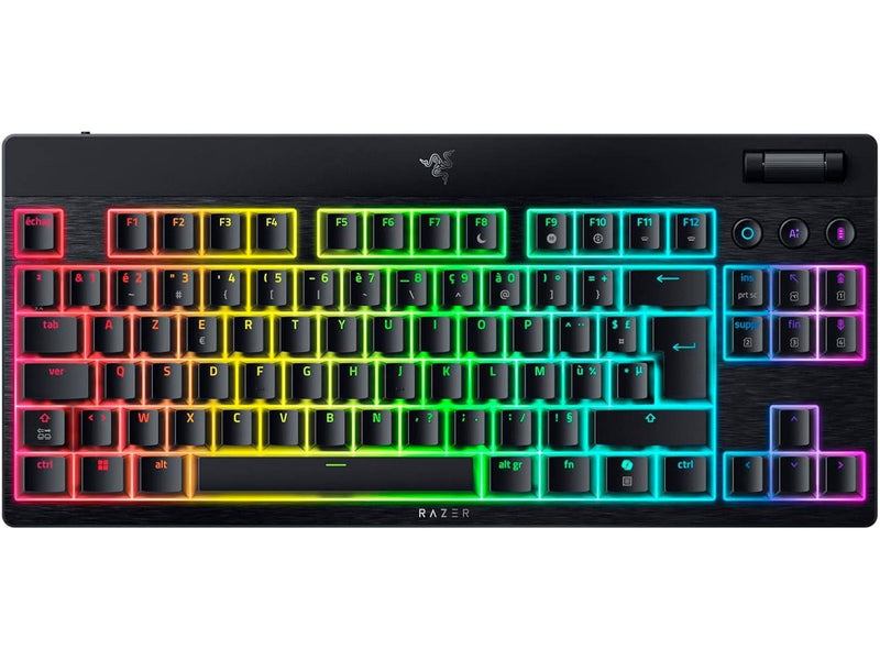 Razer BlackWidow V4 Low-Profile TKL HyperSpeed - Orange Mechanical - Gaming Tastatur (TKL) - 80% - Französisch - Schwarz