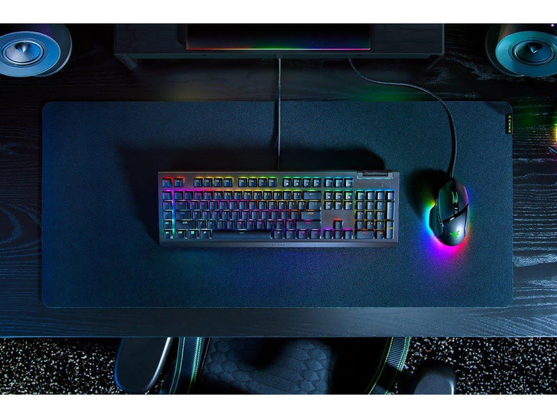 Razer BlackWidow V4 X - Green Mechanical (Clicky) - Gaming Tastatur - Full-Size - Französisch - Schwarz