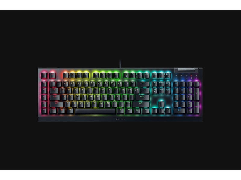 Razer BlackWidow V4 X - Green Mechanical (Clicky) - Gaming Tastatur - Full-Size - Französisch - Schwarz