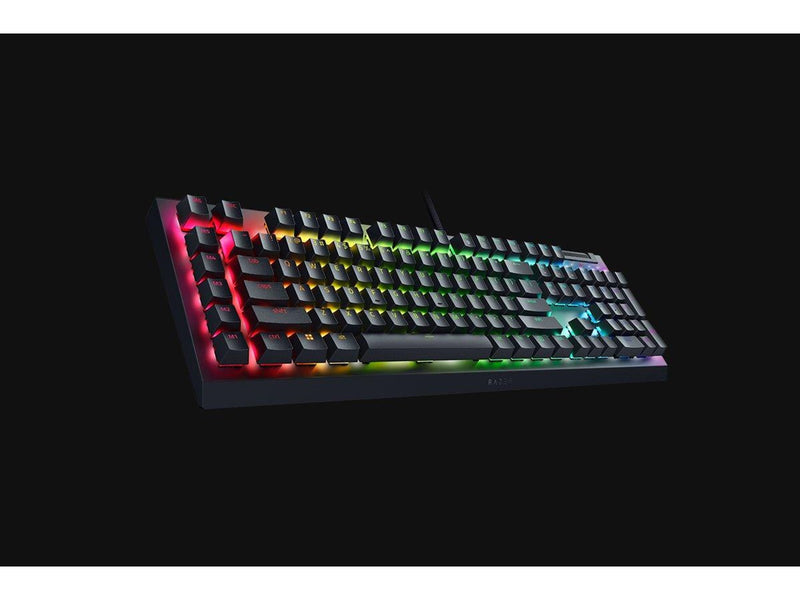 Razer BlackWidow V4 X - Green Mechanical (Clicky) - Gaming Tastatur - Full-Size - Französisch - Schwarz