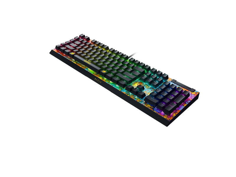 Razer BlackWidow V4 X - Green Mechanical (Clicky) - Pokémon Kanto Starters Edition - Gaming Tastatur - Full-Size - Englisch (US) - Gelb