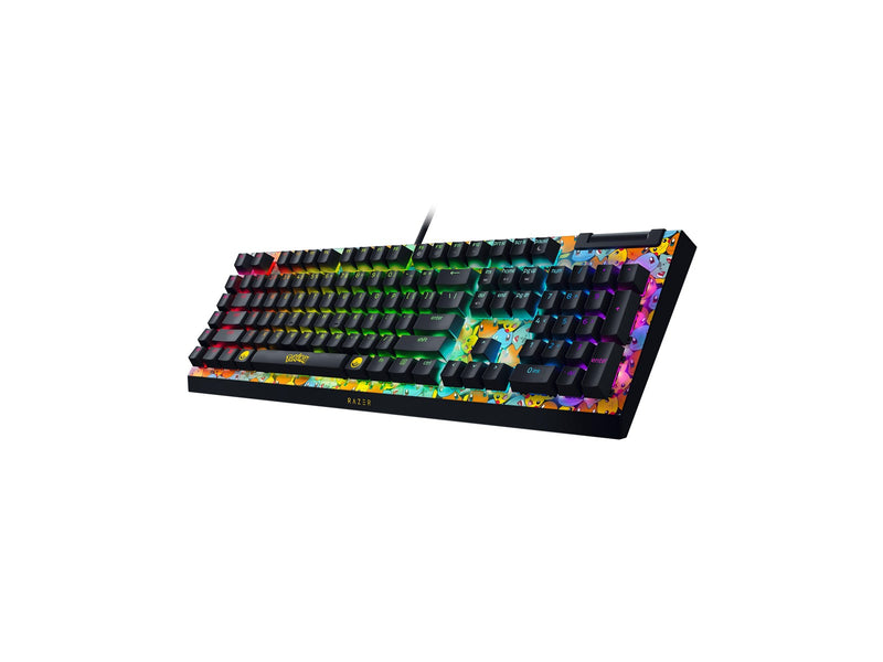 Razer BlackWidow V4 X - Green Mechanical (Clicky) - Pokémon Kanto Starters Edition - Gaming Tastatur - Full-Size - Englisch (US) - Gelb