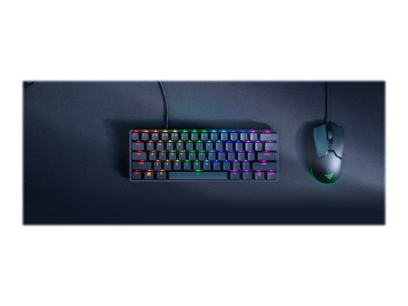 Razer Huntsman Mini 60% - Optical Purple (Clicky) - Gaming Tastatur (TKL) - 60% - Französisch - Schwarz