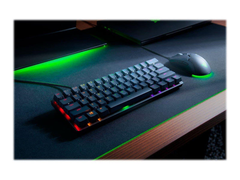 Razer Huntsman Mini 60% - Optical Purple (Clicky) - Gaming Tastatur (TKL) - 60% - Französisch - Schwarz