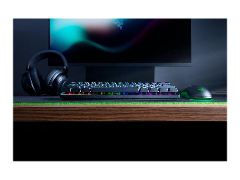Razer Huntsman Mini 60% - Optical Purple (Clicky) - Gaming Tastatur (TKL) - 60% - Französisch - Schwarz