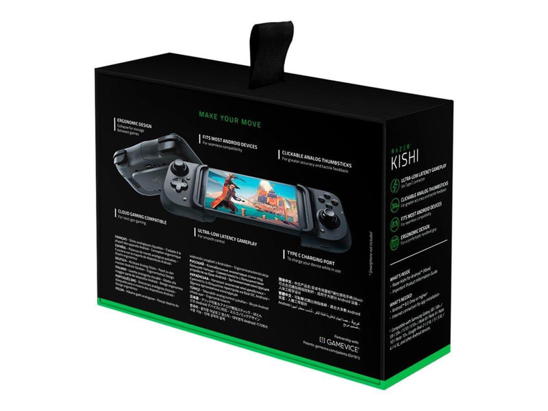 Razer Kishi Universal Gaming Controller Android - Black - Wired Controller - Android