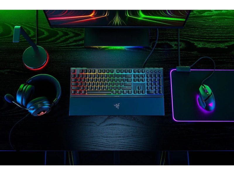 Razer Ornata V3 Low-Profile - Mecha-Membrane (Clicky) - Gaming Tastatur - Full-Size - Französisch - Schwarz