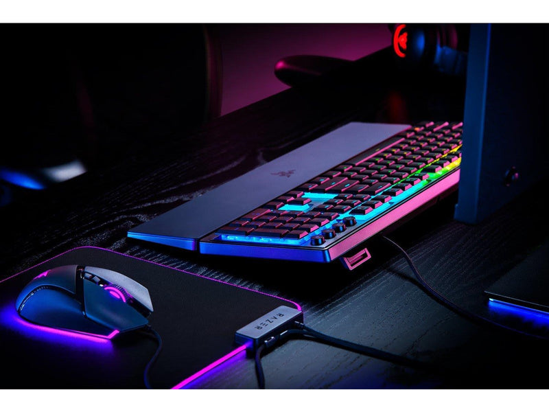 Razer Ornata V3 Low-Profile - Mecha-Membrane (Clicky) - Gaming Tastatur - Full-Size - Französisch - Schwarz *DEMO*