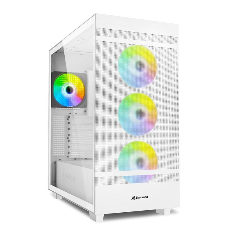 Sharkoon PC Gehäuse Rebel C50 White RGB ATX weiß