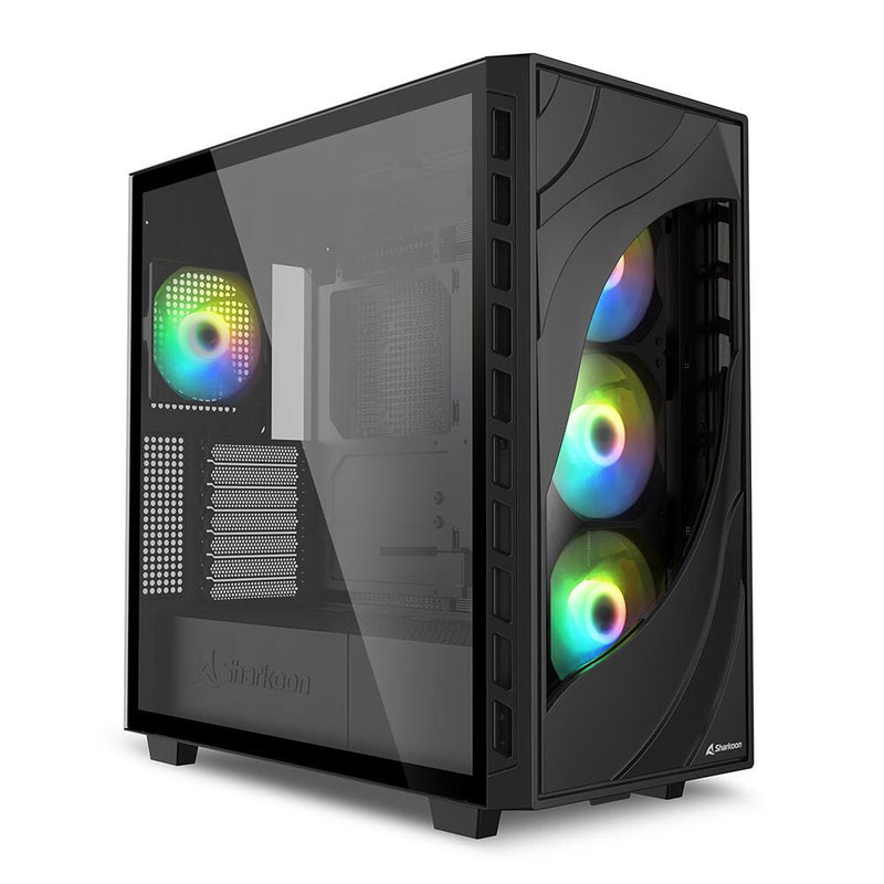 Sharkoon PC Gehäuse Rebel C80G RGB ATX schwarz