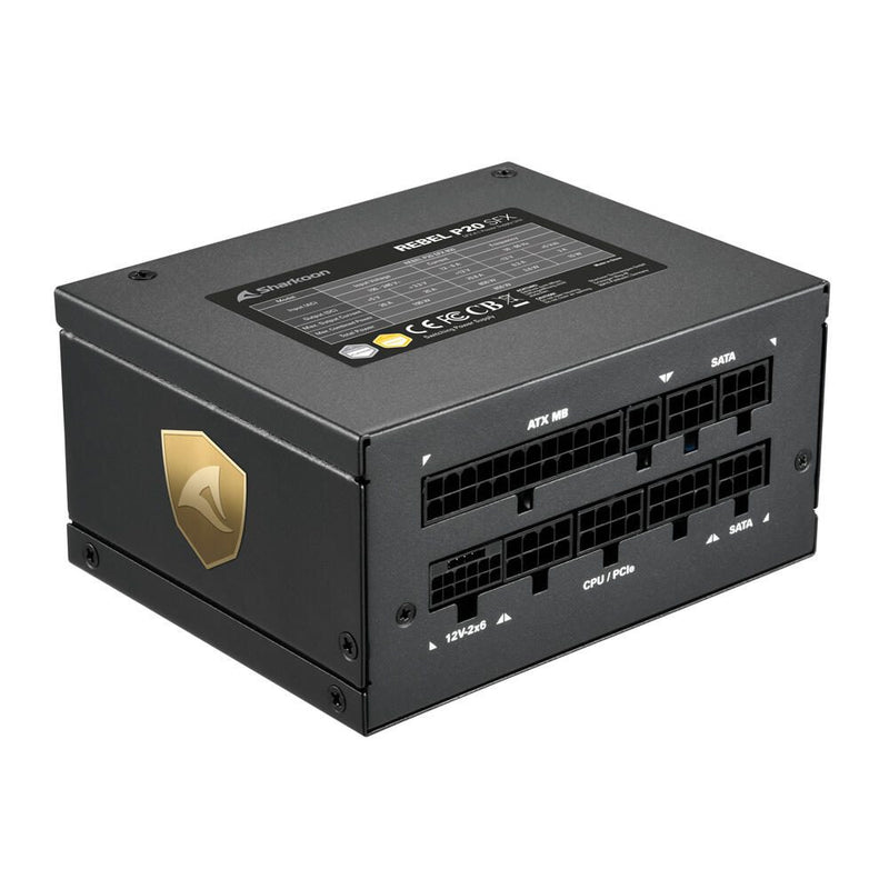 Sharkoon Netzteil Rebel P20 SFX 850W Fully-Modular Cybenetics Platinum