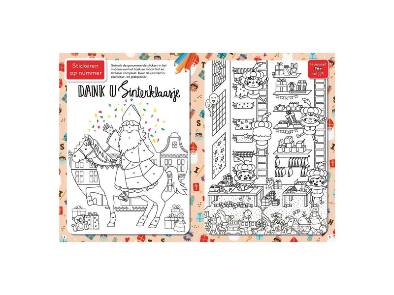 Rebo Publishers - Sinterklaas Piet diploma book with stickers
