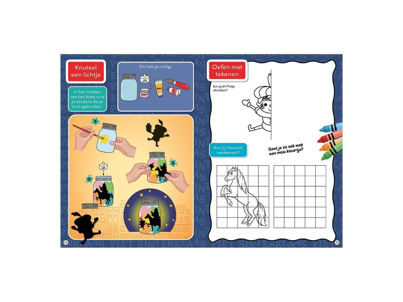 Rebo Publishers - Sinterklaas Piet diploma book with stickers