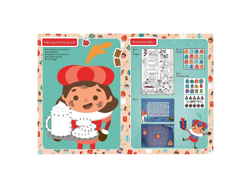 Rebo Publishers - Sinterklaas Piet diploma book with stickers