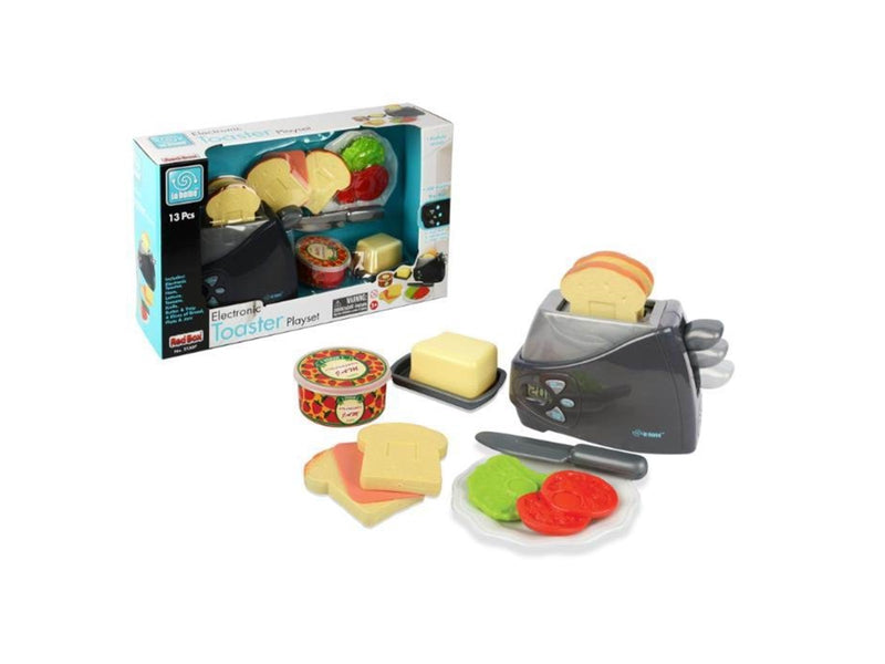 Red box Toaster m/lys & lyd 13 dele