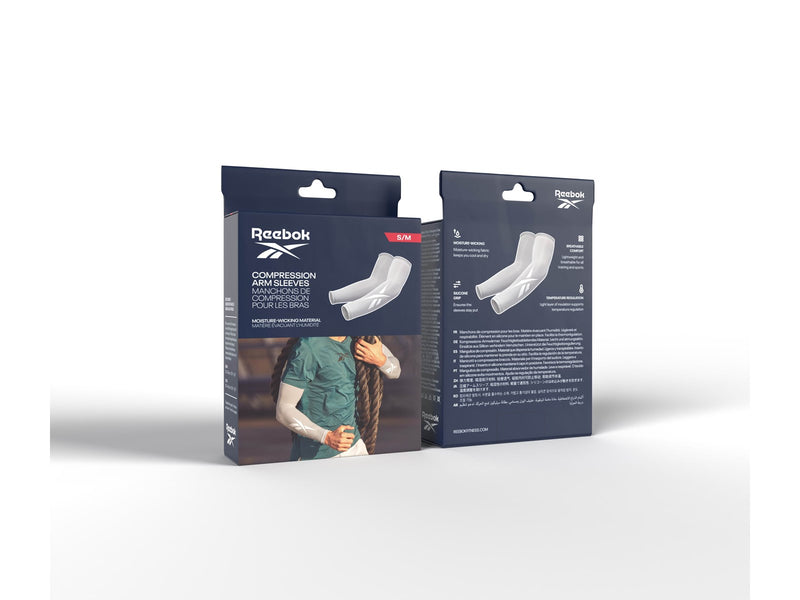 Reebok Compression Arm Sleeves - Grey - L/XL