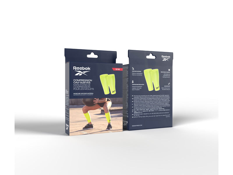 Reebok Compression Calf Sleeves - Yellow - S/M