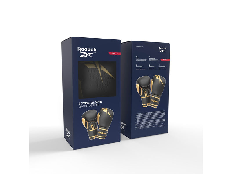 Reebok Retail 10 oz Boxing Gloves - Gold / Black