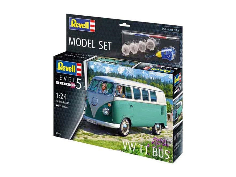 Revell Model Building Kit - VW T1 Bus 1:24 - 146dlg.