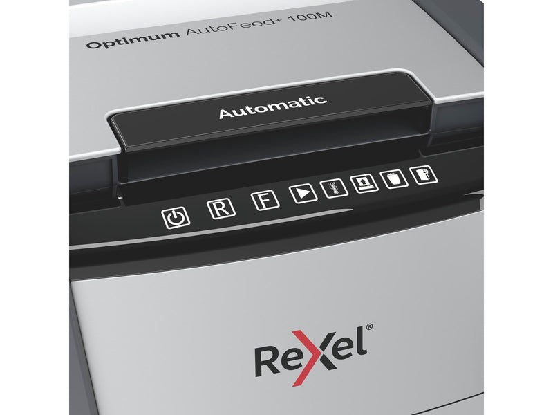 Rexel Optimum AutoFeed+ 100M Automatischer Aktenvernichter Mikroschnitt, P5