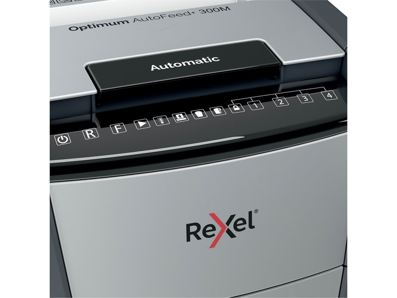 Rexel Optimum AutoFeed+ 300M Automatischer Aktenvernichter Mikroschnitt, P5