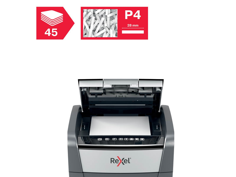Rexel Optimum AutoFeed 45X Automatischer Aktenvernichter Partikelschnitt, P4