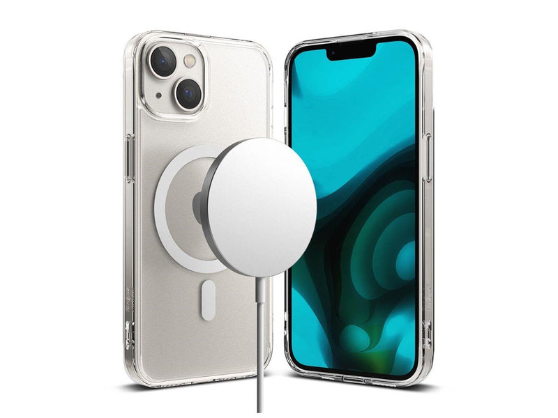 Ringke Fusion Magnetic Magnetic Rigid Case with Gel Frame for iPhone 14 Plus Translucent (MagSafe Compatible)