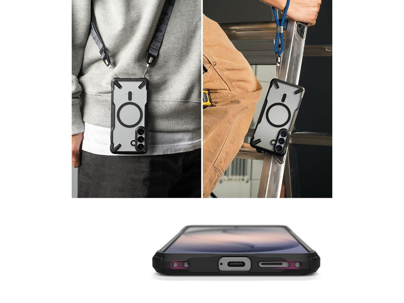 Ringke Fusion X Magnetic MagSafe Case for Samsung Galaxy S26+ - Clear Black