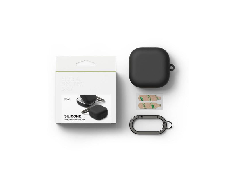 Ringke Silicone Case for Samsung Galaxy Buds 4 / 4 Pro - Black