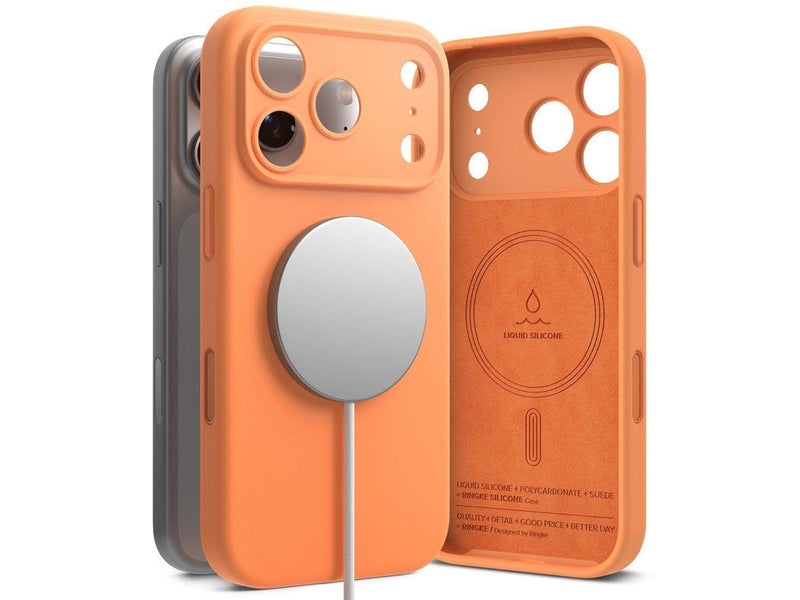 Ringke Silicone Magnetic MagSafe Case for iPhone 17 Pro Max - Orange