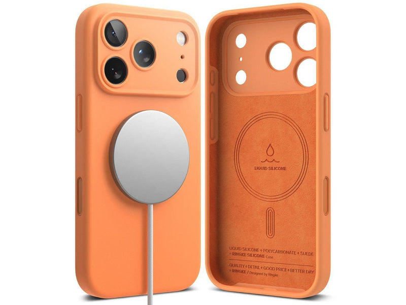 Ringke Silicone Magnetic MagSafe Case for iPhone 17 Pro Max - Orange