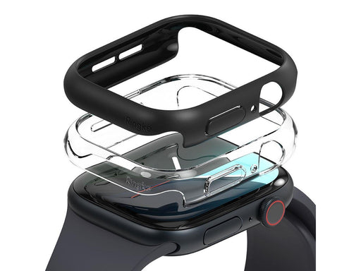 Ringke  Slim 2-pack case for Apple Watch 10 46 mm - clear and matte black