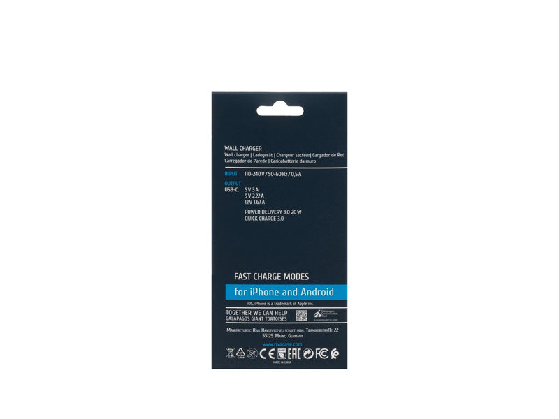 RivaCase PS4101 W00 EU Wall Charger 20W PD 3.0 / 1