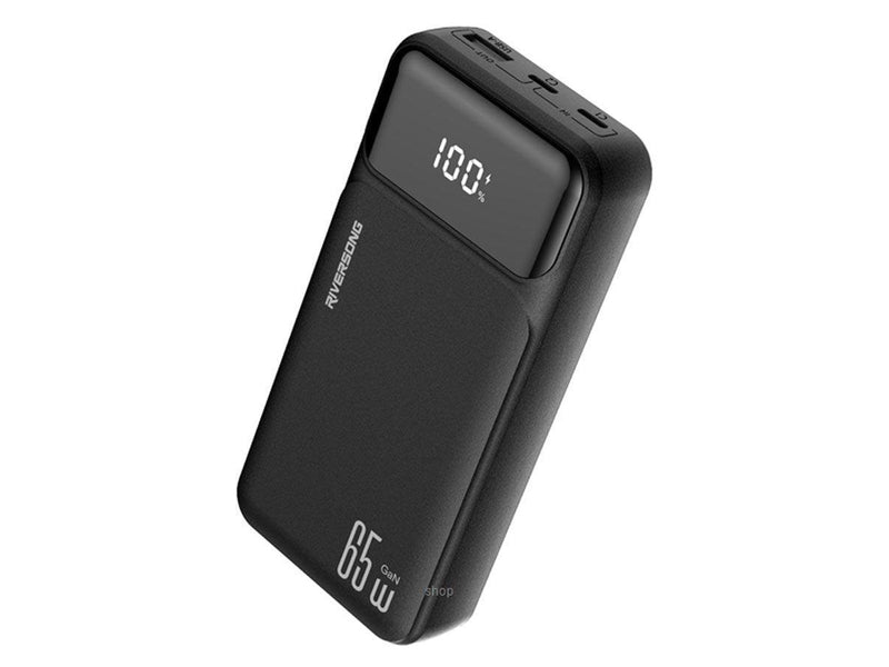 Riversong Phantom Pro 65W USB-C PD 20.000 mAh powerbank Black - 20000 mAh