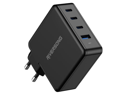 Riversong PowerKub 100W GaN Charger 3xUSB-C/1XUSB-A Output Black