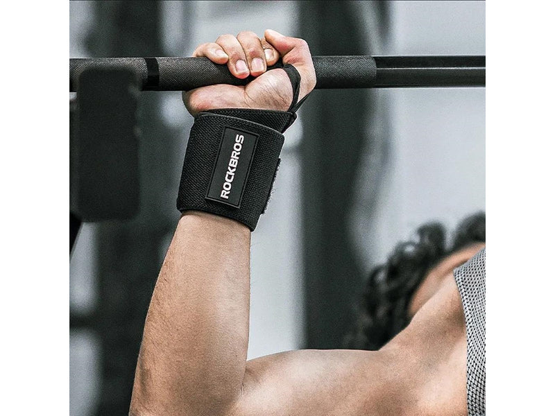Rockbros 0431001 sports wristband - black (2 pcs.)