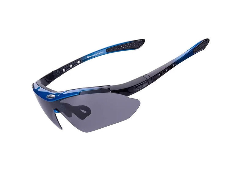 Rockbros 10007 Polarized Cycling Glasses - Black and Blue