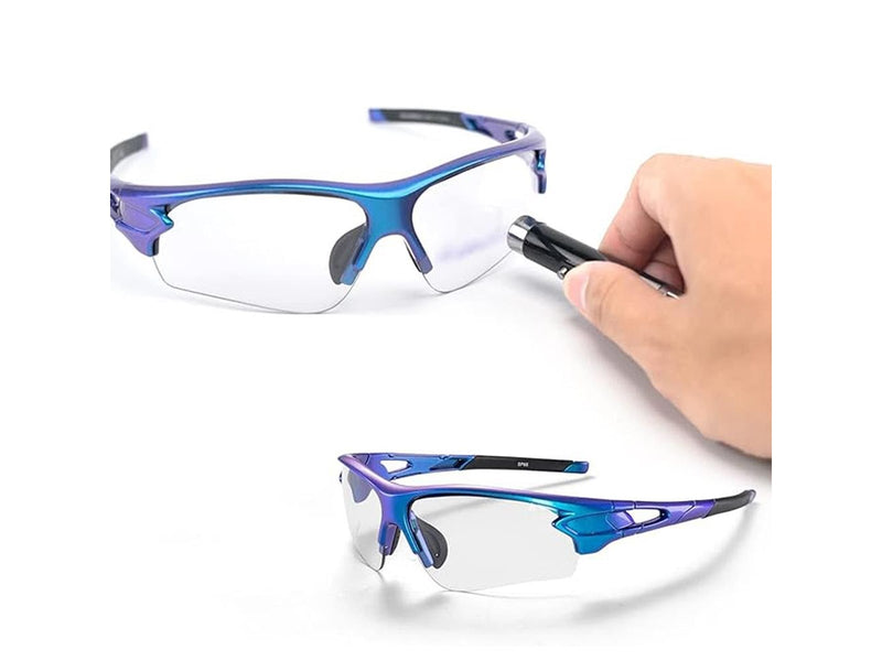 Rockbros 10069 photochromic UV400 cycling glasses - blue