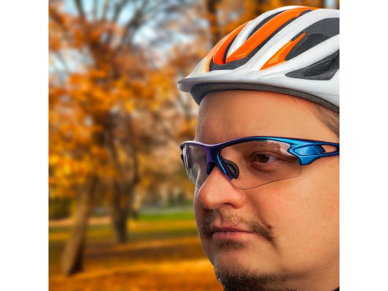 Rockbros 10069 photochromic UV400 cycling glasses - blue