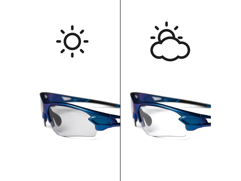 Rockbros 10069 photochromic UV400 cycling glasses - blue