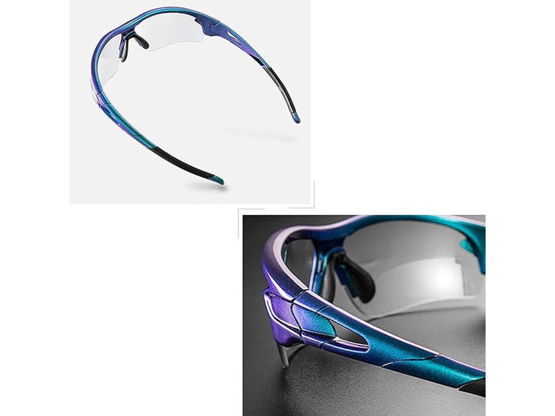 Rockbros 10069 photochromic UV400 cycling glasses - blue