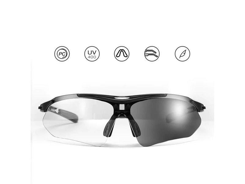 Rockbros 10143 photochromic UV400 cycling glasses - black