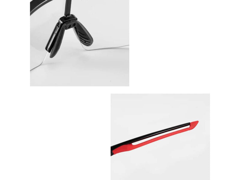 Rockbros 10173 Photochromic UV400 Cycling Glasses - Black and Red