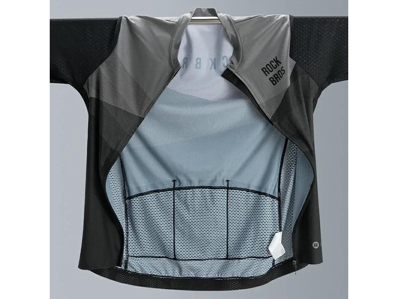 Rockbros 15120009005 Long Sleeve Cycling Jersey Spring/Summer XXL - Black