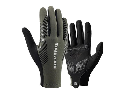 Rockbros 16110006002 shock-absorbing cycling gloves size M - green and black
